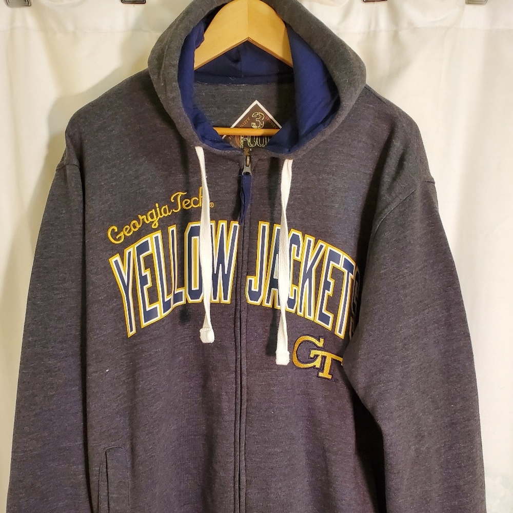 G III Georgia Tech full zip hooded jacket XL